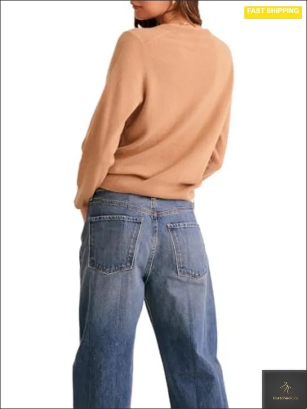 Pure Cashmere Crewneck Pullover Sweater - Lightweight Summer Layer